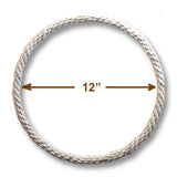 Cotton-Wrapped Craft Rings, 4 Sizes (6–12 in), Natural Fiber, Macrame Wall Hangings, Dreamcatchers, Plant Hangers