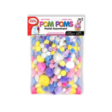 Pom Poms 300-Count Assortment, 6 Color Mix Options, Kids Crafts, School Art Projects, Decoration Making