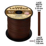 Faux Leather Craft Cord, 3/32 in (2.38mm) or 1/8 in (3.18mm), Brown, Tan, or Black, Jewelry Making, Dreamcatchers, Lanyards