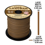 Faux Leather Craft Cord, 3/32 in (2.38mm) or 1/8 in (3.18mm), Brown, Tan, or Black, Jewelry Making, Dreamcatchers, Lanyards