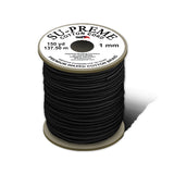 Su-Preme Waxed Cotton Jewelry Cord, 1mm or 2mm, 3 Color Options, Friendship Bracelets, Jewelry Making, Beading
