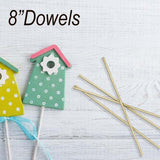 Wooden Dowels 8 in, 4 Diameters (1/8–3/8 in), Unfinished Wood, Macrame Hangers, Kids Crafts, DIY Home Projects