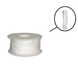 Unbraided Fiberglass Wick, Flat and Round Types, Bulk Spool, Oil Lamp Making, Torches, Long-Burn Candle Applications