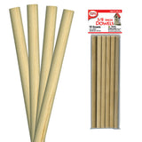 Wooden Dowels 8 in, 4 Diameters (1/8–3/8 in), Unfinished Wood, Macrame Hangers, Kids Crafts, DIY Home Projects