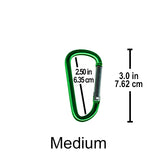 Craft Carabiners, 6 Size Options (Small 8-Pack to Jumbo Single), Metal, Paracord Keychains, Lanyards, Pet Accessories