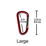 Craft Carabiners, 6 Size Options (Small 8-Pack to Jumbo Single), Metal, Paracord Keychains, Lanyards, Pet Accessories