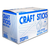 Wooden Craft Sticks (Popsicle Size), Natural Wood, 150 or 1,000 Count, School Projects, Classroom Activities, Kids Crafts