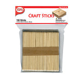 Wooden Craft Sticks (Popsicle Size), Natural Wood, 150 or 1,000 Count, School Projects, Classroom Activities, Kids Crafts