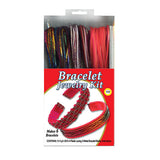 Rexlace Plastic Lace Bracelet Kit, 4 Color Options (Silver, Gold, Blue, Red), Friendship Bracelets, Jewelry Making, Kids Crafts
