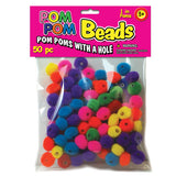 Pom Pom Beads, Fluffy Craft Balls, 2 Sizes (1/2" and 1"), Solid and Mixed Colors, Jewelry Making, Kids Crafts, Home Decor