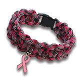 Breast Cancer Awareness Bracelets, Nylon, 3 Style Options, Fundraising, Awareness Events, Charity Sales
