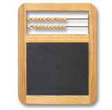 Wooden Abacus with Chalkboard, Dual-Sided Learning Tool, Early Math, Counting Practice, Kids Classroom Activities