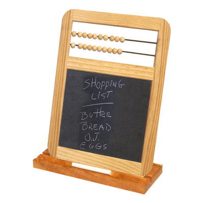 Wooden Abacus with Chalkboard, Dual-Sided Learning Tool, Early Math, Counting Practice, Kids Classroom Activities