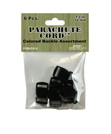 PCBUCK12 Paracord Side-Release Buckles, 12mm, Plastic, Black, Friendship Bracelets, Lanyards, Paracord Projects