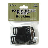 PCBUCK12 Paracord Side-Release Buckles, 12mm, Plastic, Black, Friendship Bracelets, Lanyards, Paracord Projects