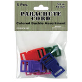 PCBUCK15C Paracord Buckles, 15mm Assorted Colors, Plastic, Paracord Bracelets, Pet Collars, Friendship Bracelets
