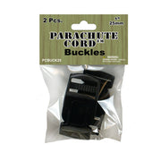 PCBUCK25 Paracord Buckles, 25mm Black Plastic Clasp, Survival Gear, Pet Packs, Camping Straps