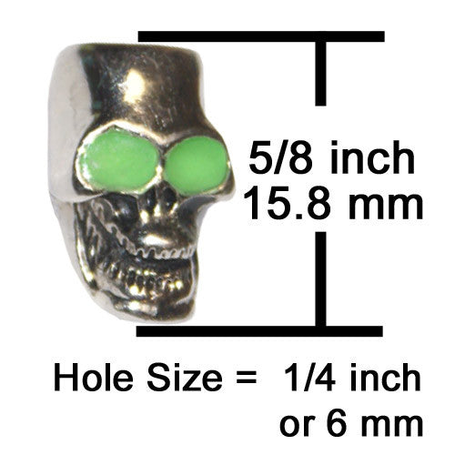 Skull Charm Glow Eyes 3 Pack OS