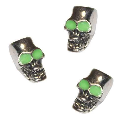 Skull Charm Glow Eyes 25 Pack OS