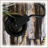 Decorative Black Iron Pulley, Large, Metal, Macrame Plant Hangers, Hanging Plant Display, Wall Art, Home Decor