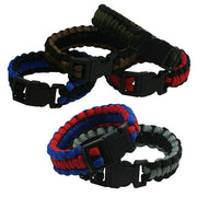 Paracord Bracelets, Large, Two-Tone, Nylon, Friendship Bracelets, Camp Accessories, Paracord Projects, Outdoor Wear