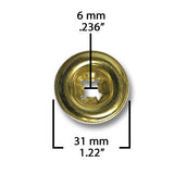 Brass Collar Adapters for Oil Lamp Wicks, Bulk Pack of 50 or 100, Wine Bottle Oil Lamps, Tiki Torches, DIY Oil Lamps