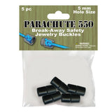 Safety Break-Away Buckles 5mm, Plastic, Lanyards, Pet Collar Projects, Paracord Accessories, Bracelet Making