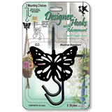 Macrame Metal Adornment Hook Kit, 2-Pack, 6 Animal Shapes (Butterfly, Owl, Dragonfly, and More), Wall Hangings, Plant Hangers, Dreamcatchers
