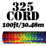 Paracord 325 Type II, 100ft Spool, Nylon, 17 Color Options, Survival Bracelets, Lanyards, Camping Gear