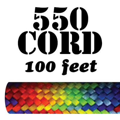 Paracord 550, 100ft Spool, Nylon, 50+ Color Options, Survival Bracelets, Lanyards, Camp Crafts, Pet Accessories