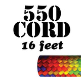 Paracord 550, 16ft Hank, Nylon, 50 Color Options, Survival Bracelets, Lanyards, Camp Crafts, Outdoor Projects