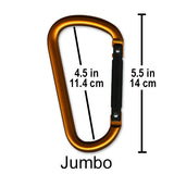 Craft Carabiners, 6 Size Options (Small 8-Pack to Jumbo Single), Metal, Paracord Keychains, Lanyards, Pet Accessories