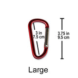 Craft Carabiners, 6 Size Options (Small 8-Pack to Jumbo Single), Metal, Paracord Keychains, Lanyards, Pet Accessories