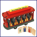 Mister Rogers Neighborhood Trolley, Decorative Wood, Kids Play, Character Keepsake Display, Imaginative Decor