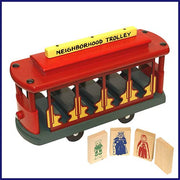 Mister Rogers Neighborhood Trolley, Decorative Wood, Kids Play, Character Keepsake Display, Imaginative Decor