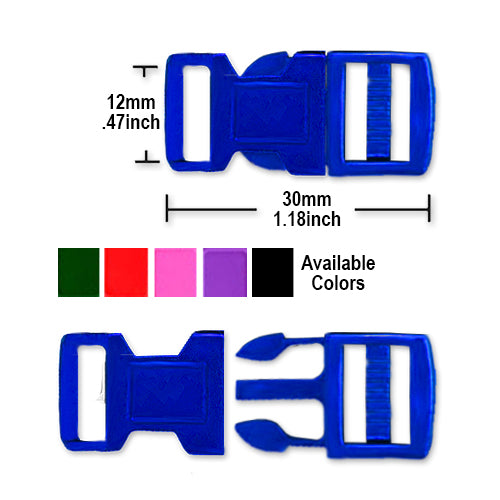 PCBUCK12C (12mm) Colored Paracord Buckles Assortment