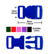 PCBUCK12C Paracord Buckles, 12mm Assorted Colors, Plastic, Paracord Bracelets, Lanyards, Friendship Bracelets