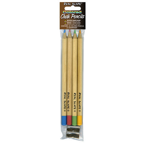 Colorful Chalk Pencil and Sharpener Set