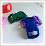 PCBUCK15C Paracord Buckles, 15mm Assorted Colors, Plastic, Paracord Bracelets, Pet Collars, Friendship Bracelets