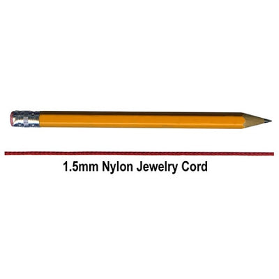 Nylon Jewelry Cord 1.5mm x 25 yd, 6 Color Options, Friendship Bracelets, Macrame Knotting, Stringing Beads, Jewelry Making