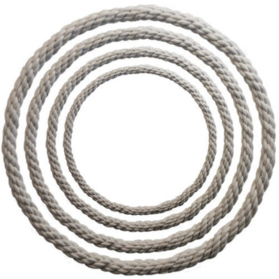 Cotton-Wrapped Craft Rings, 4 Sizes (6–12 in), Natural Fiber, Macrame Wall Hangings, Dreamcatchers, Plant Hangers