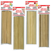 Wooden Dowels 8 in, 4 Diameters (1/8–3/8 in), Unfinished Wood, Macrame Hangers, Kids Crafts, DIY Home Projects