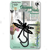 Macrame Metal Adornment Hook Kit, 2-Pack, 6 Animal Shapes (Butterfly, Owl, Dragonfly, and More), Wall Hangings, Plant Hangers, Dreamcatchers