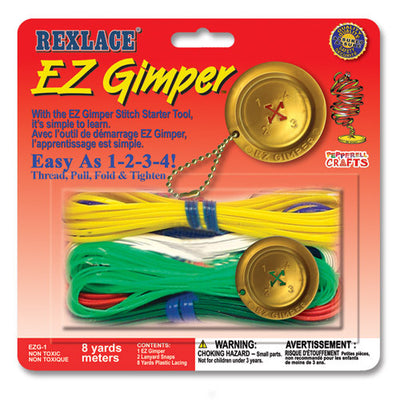 EZ Gimper Plastic Lacing Starter Pack, Beginner-Friendly, Keychains, Lanyards, Kids Craft Kits