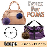 Faux Fur Pom-Poms, Small, Medium or Large, Acrylic, 28 Color Options, Hat Toppers, Keychains, Hair Accessories