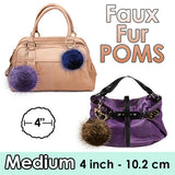 Faux Fur Pom-Poms, Small, Medium or Large, Acrylic, 28 Color Options, Hat Toppers, Keychains, Hair Accessories