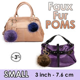 Faux Fur Pom-Poms, Small, Medium or Large, Acrylic, 28 Color Options, Hat Toppers, Keychains, Hair Accessories