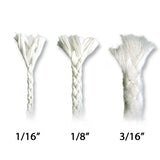 Fiberglass Candle Wick Samples, 5 Diameter Options, Oil Lamps, Tiki Torches, High-Heat Wicking