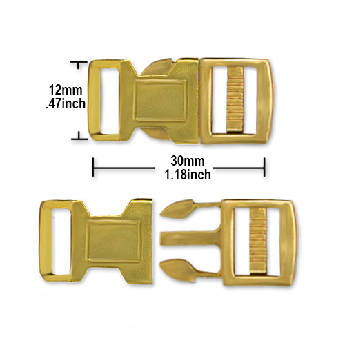PCBUCK15G (15mm) Gold Paracord Buckles