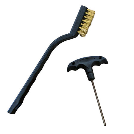 Cleaning brush, and blade replacement tool